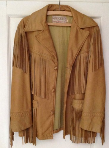 Veste cuir franges - en, a